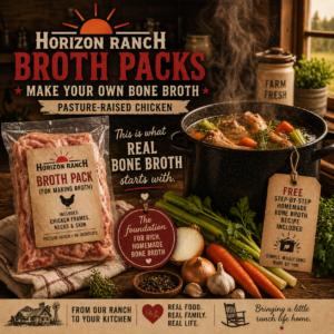 pasture-raised chicken broth pack bones - Horizon Ranch