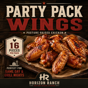 pasture-raised chicken wings party pack Texas - Horizon Ranch